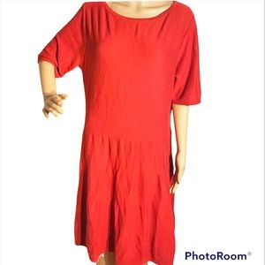 NWOT Burnt red/orange JustFab knit dress size 2XL